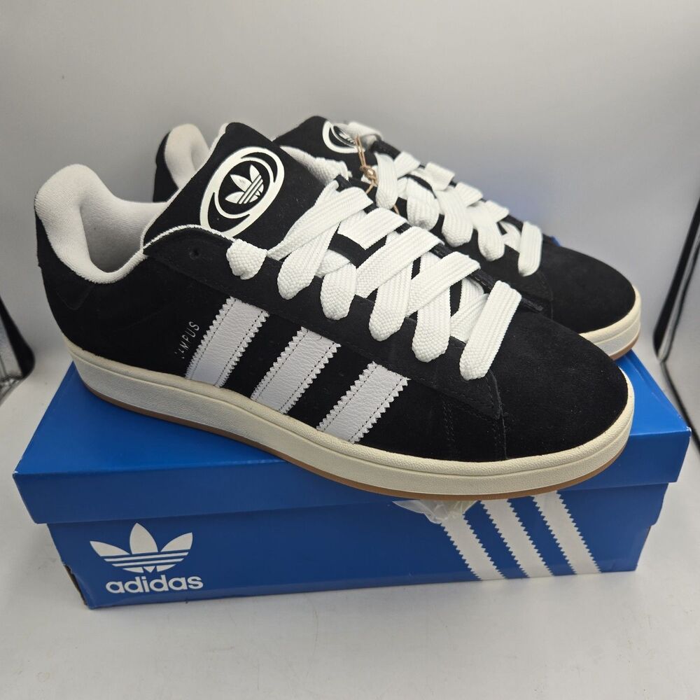 Adidas Campus 00s Men’s 12 Black White Gum Suede Sneakers HQ8708 New In Box OG